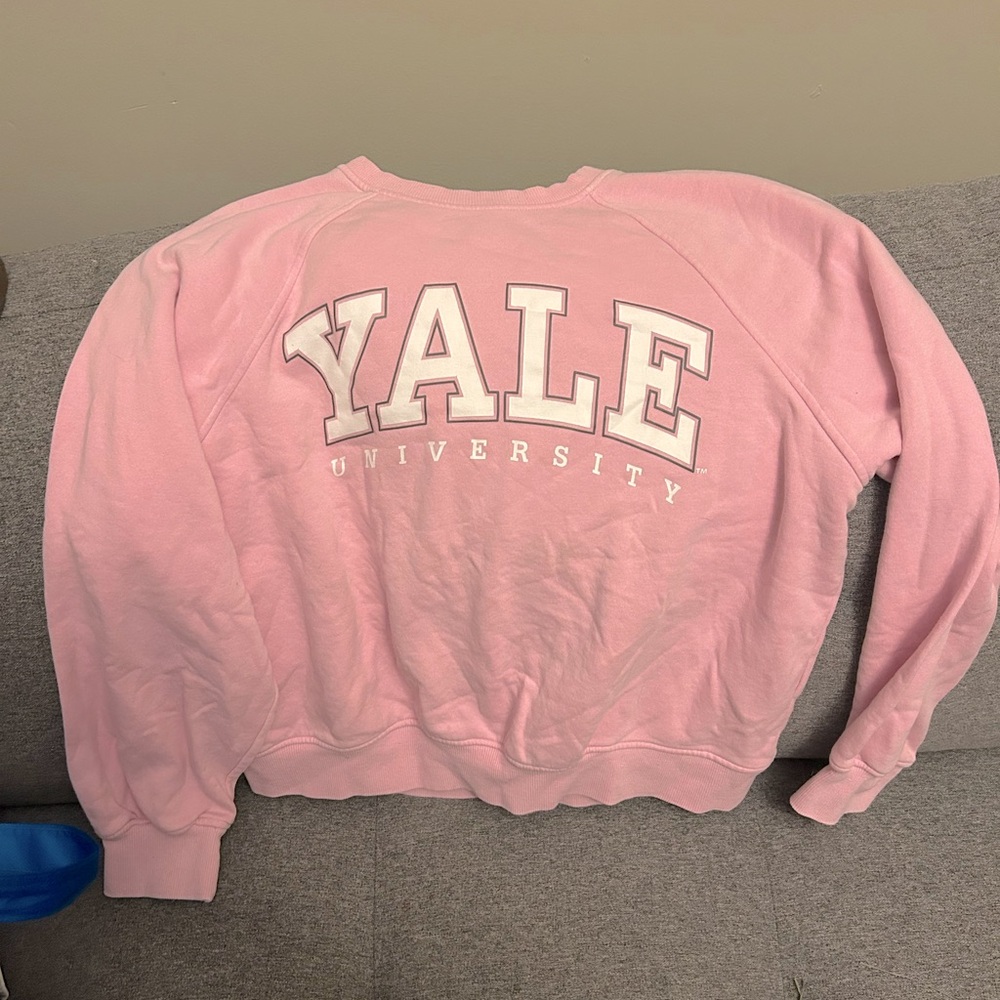 H&M Pink Yale Logo Sweatshirt
